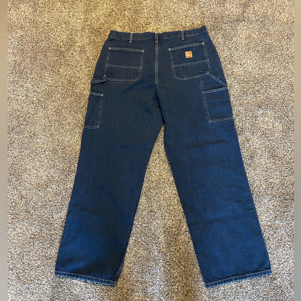 Mens Carhartt Blue Jeans size 38x32